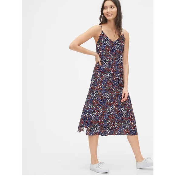 GAP Dresses & Skirts - SALE NWT GAP Midi Tie-Back Cami Dress multi floral